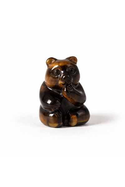 craftmystic Figurina Urs Protector din Ochi de Tigru - Curaj, Stabilitate si ...