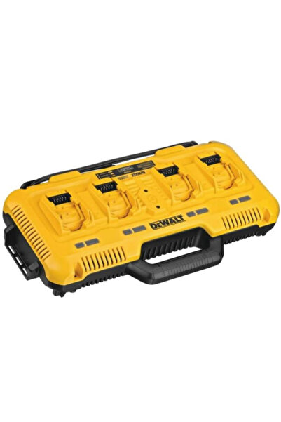 Dewalt DCB104-QW Fast Charger, 4-Port, 4/8A, 10.8V-54V Batteries (Yellow/Black)