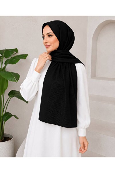 HIRA CO. Premium Jacquard Geometric Patterned Shawl