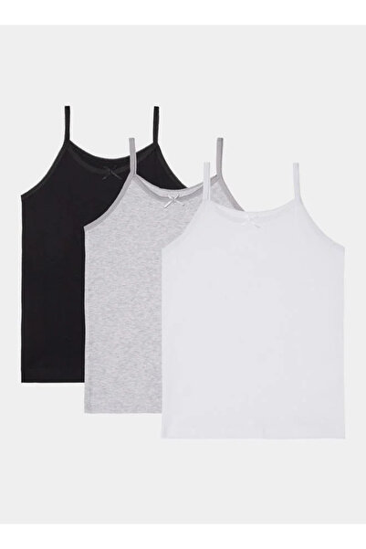 Genrice Styli Set of 3 Inner Tops with Bow Details and Elastic Straps for Girls