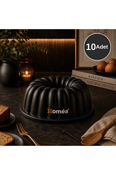 Homea 10 Pcs Sectioned Cake Mold – Non-Stick, Stylish Design, Evenly Sliced C...