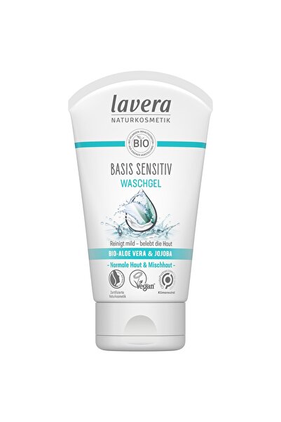 Lavera Gel de curățare cu aloe vera organică și jojoba pentru ten normal, mix...