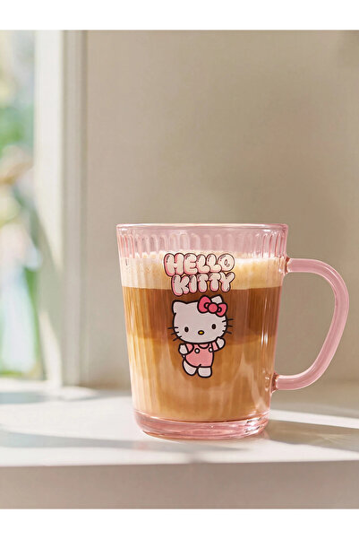 LC Waikiki LCW HOME Karışık Hello Kitty Baskılı Cam Kupa 380 Ml