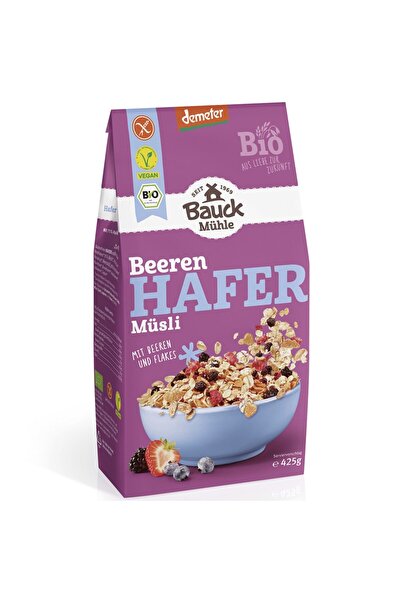 Bauckhof Musli cu ovaz cu fructe de padure fara gluten,