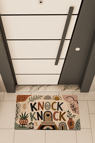 Dormot Deas Home, Digital Printing, Knock Knock Colorful Retro Bohemian Theme...