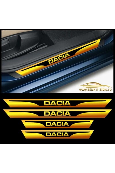 StickITsibiu Set Protectie Praguri Dacia - Stickere Auto | Rezistent Apa + UV