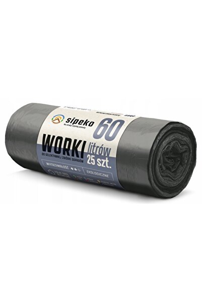 Sipeko Устойчиви LDPE торби за боклук, 60л, 60 x 72 см, 20 микрона, 25 бр./ро...