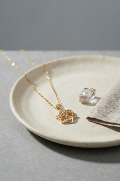Marsilyan 316L Steel Chain Gold Color Star Model Women's Necklace Tj-Bko11170...