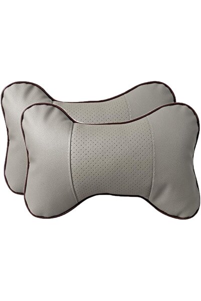 leeko 2PCS Leather Car Seat Pillow Breathable Car Head Neck Rest Cushion Head...