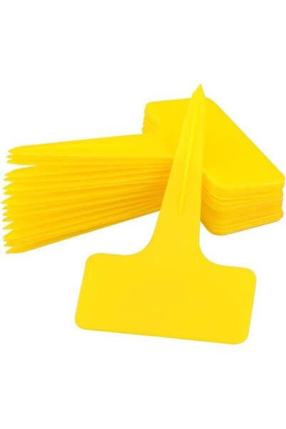 KINGLAKE 100 Pcs 6 x10cm Plastic Plant T-Type Tags Nursery Garden Labels