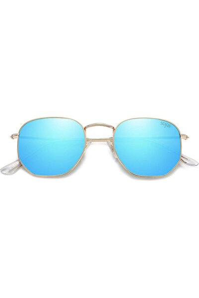SOJOS Square Polarized Sunglasses for Women Men Small Hexagonal Polygon Mirro...