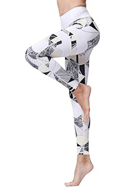 GENERAL Women's Printed Yoga Trousers, Slim Fit High Waist Opaque Fitness Run...