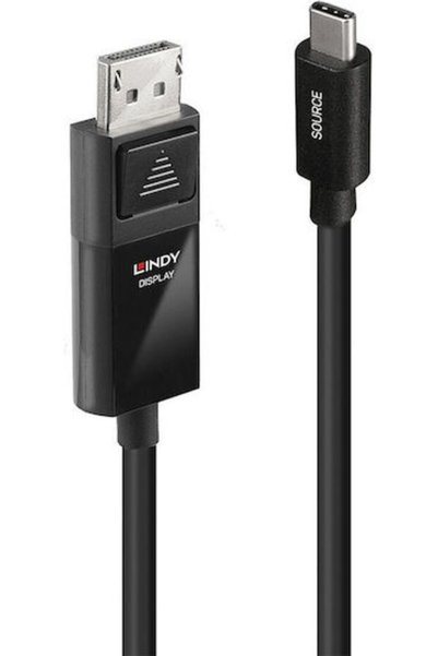 LİNDY Καλώδιο HDMI Αρσενικό σε USB-C Αρσενικό 1μ Μαύρο Κωδικός: 43341