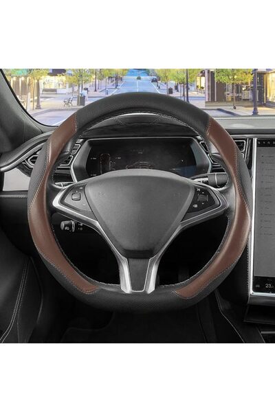 SEG Direct Car Steering Wheel Cover for F-150 Tundra Range Rover 39.5-41cm Bl...