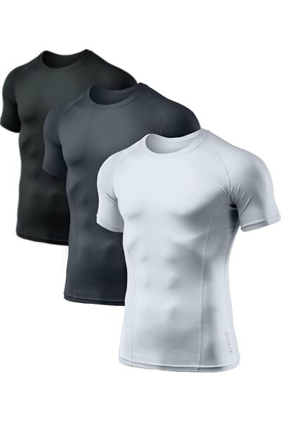 GENERAL ATHLIO mens Bts02 Baselayer Tops Short Sleeve (pack of 3)