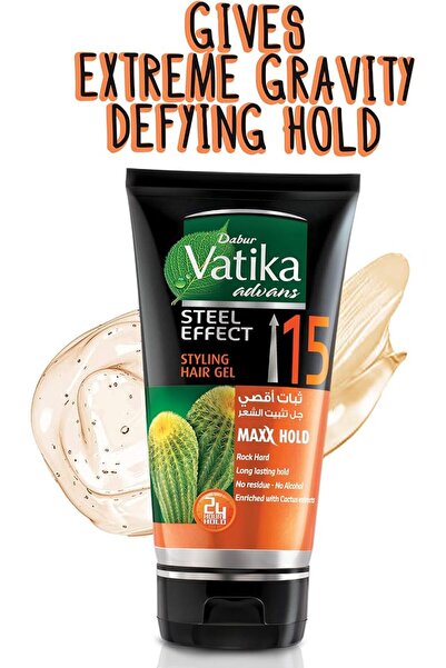 Vatika Ayurveda Vatika Naturals Advans Maxx Hold Styling Hair Gel With Steel ...
