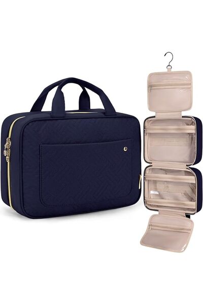 BAGSMART Toiletry Bag Travel Bag with hanging hook, Water-resistant Makeup Co...