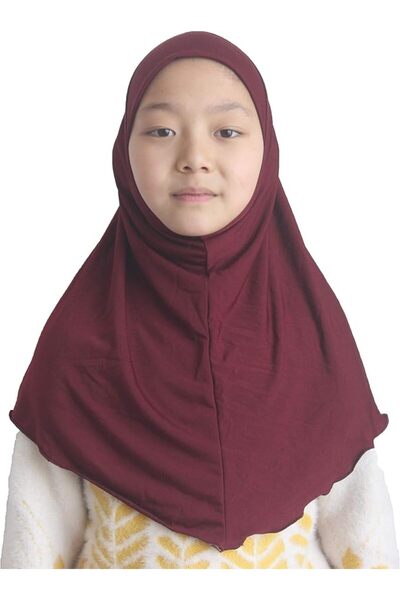 ModestConsept Modest Beauty Girls Hijab Muslim Kids Scarf Headwear Solid Colo...