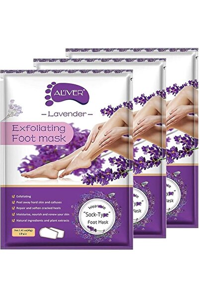 aliverystore ALIVER Foot Peel Mask 3 Pack, Natural Peeling Away Calluses and ...