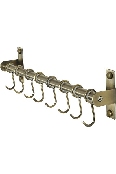 GENERAL Dseap Pot Rack - Pots and Pans Hanging Rack Rail with 8 Hooks, Pot Ha...