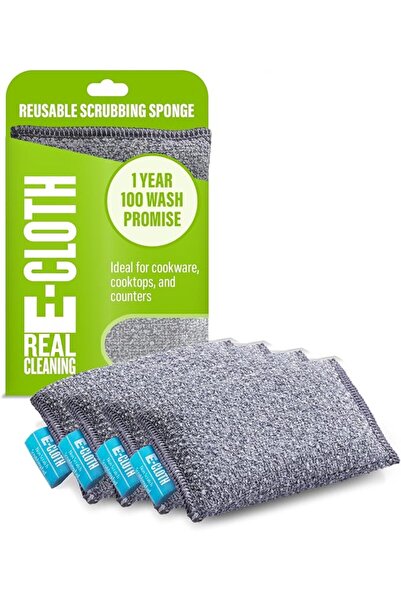 E Cloth E-Cloth 2-Pack Non-Scratch Scrubbing Pads, Microfiber Scrubber and Di...