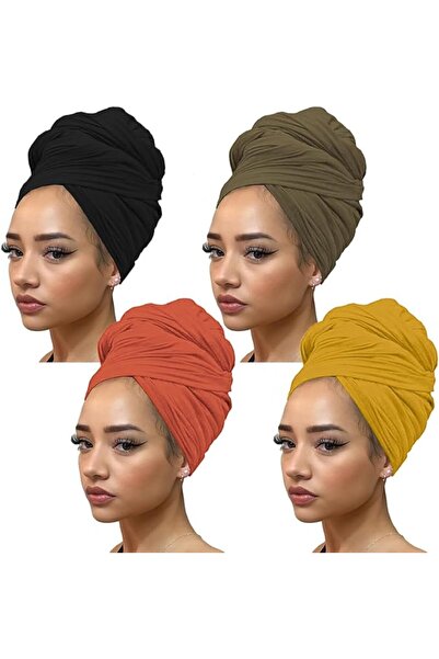 kachanaa أوشحة رأس من الجيرسيه المطاطي، أغطية رأس، أوشحة شعر بلون واحد، ناعمة...