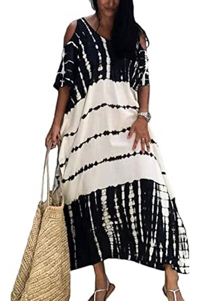 GENERAL Women Boho Long Maxi Kaftan Roomy Loungewear Oversized Beach Dress Co...