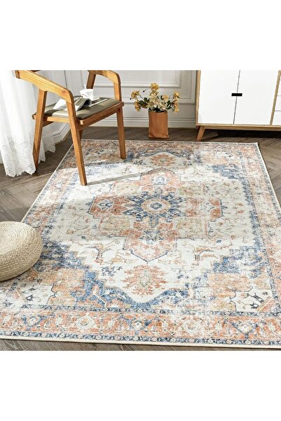 GENERAL Jinshan Floral Design Entrance Doormat 61X91Cm Vintage Style Washable...