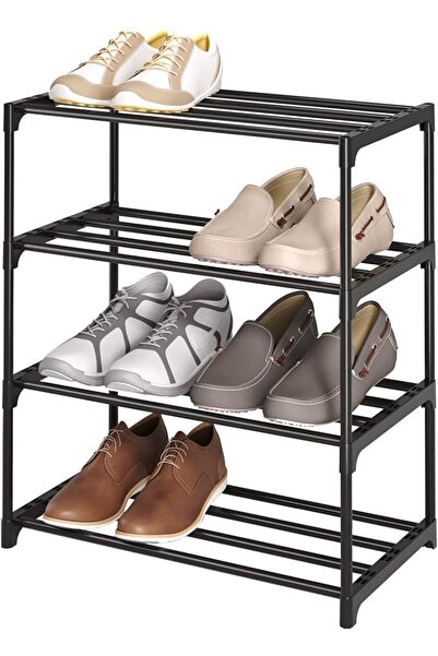 GENERAL 4-Tier Small Shoe Rack, Metal Stackable Kids Shoe Shelf Storage Zapat...