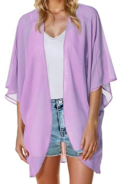 Moss Rose Women's Beach Kimono Coverup Sheer Chiffon Cover Ups, Casual Loose ...