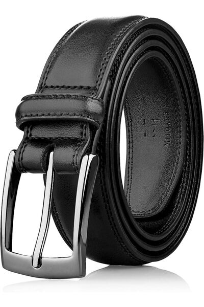 GENERAL MILORDE Men's Genuine Leather Dress Belt, Handmade, 100% Cow Leather,...