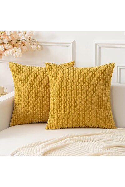 K KEVIN TEXTILE 2 Packs Decorative Throw Pillow Covers 18x18 Inch for Living ...