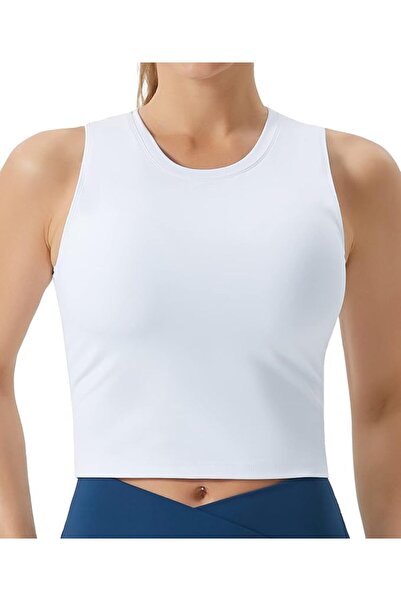 THE GYM PEOPLE Women's Medium Support Sports Bra Removable Padded Crop Tops |...