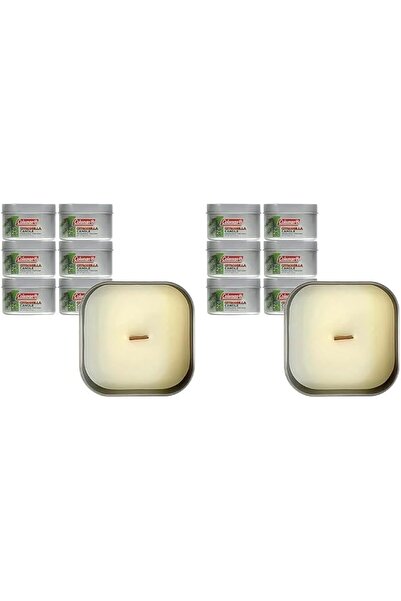 Coleman Scented Outdoor Citronella Candle with Wooden Crackle Wick, Pine Scen...