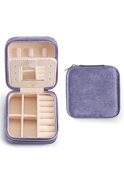 GENERAL ZPROW Plush Velvet Travel Jewelry Case, Organizer, Box, Small Case fo...