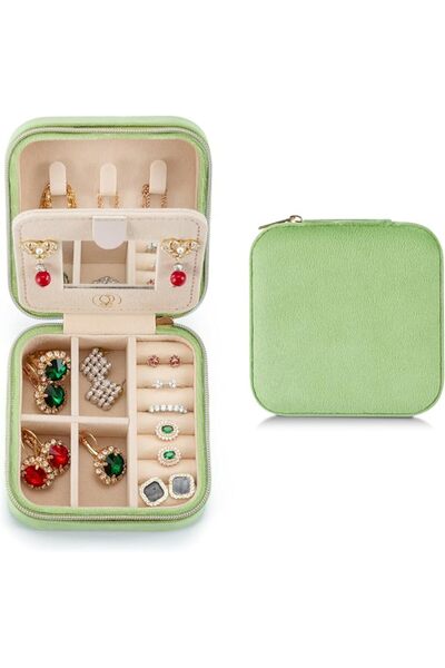 GENERAL ZPROW Plush Velvet Travel Jewelry Case, Organizer, Box, Small Case fo...