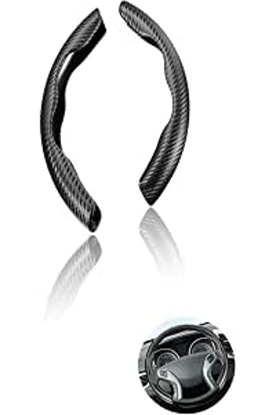 Sweet seven Carbon Fiber Steering Wheel Cover - Non-Slip Universal Fit for Me...