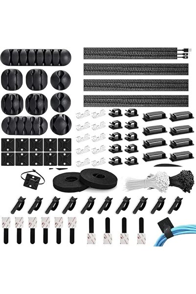FLYCONTROL 273 Pcs Cable Management - منظم اسلاك, Cable Organizer for Home an...