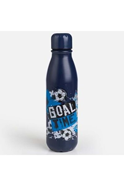 OEM Blue Aluminum Water Bottle with Football Pattern 600ml