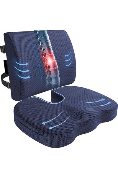 GENERAL Mylindde Lumbar Support Pillow for Office Desk Chair Memory Foam Car ...