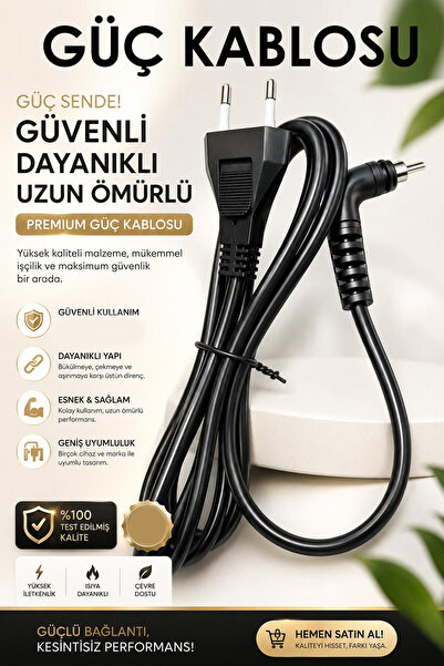 Genel Markalar Saç Düzleştirici, Saç Maşası, Saç Şekillendirici Yedek Güç Kablosu