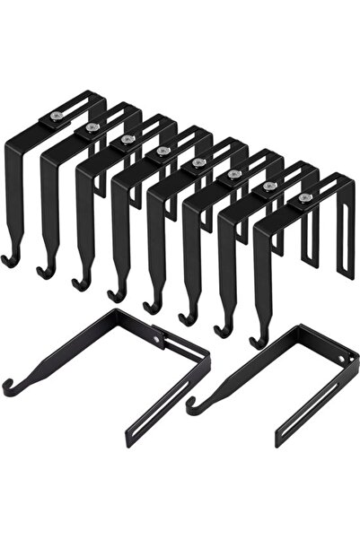 Morvena Picks Cârlige pentru rafturi metalice reglabile negre – Tip universal...