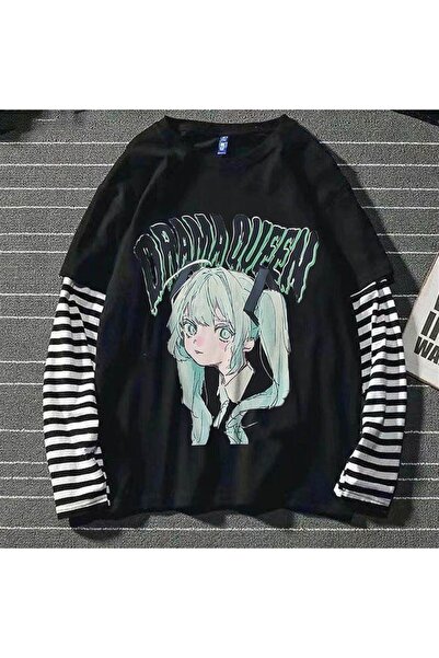DEEFWEAR Mingalondon Oversize Anime Harajuku Gothic Cool Girl Unisex Long Sle...