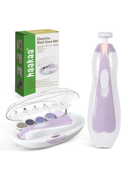 Haakaa Baby Nail Trimmer Electric Safe Baby Nail Clippers Baby Nail File Kit ...