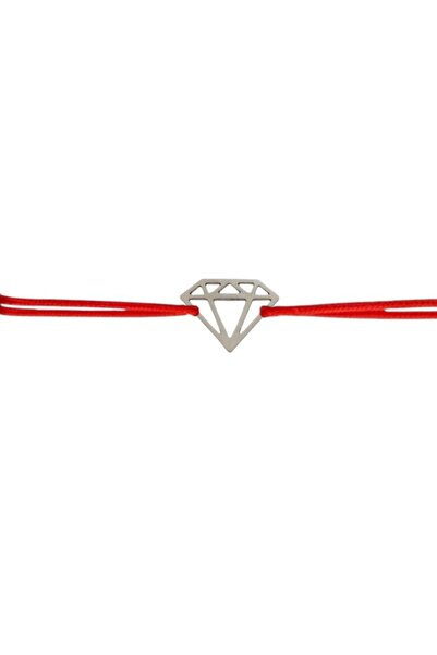 OEM Brățară cu șnur și diamant din argint 925 - șnur reglabil