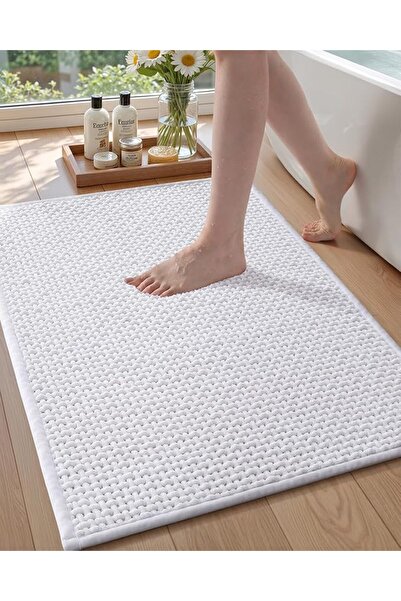 Color Geometry Color&Geometry Chenille Pile Large Bathroom Rugs Upgraded Dens...