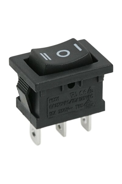 Alista Home Rocker Switch 3 Positions ON-OFF-ON, 6A 250V AC, Panel Mount, SPDT