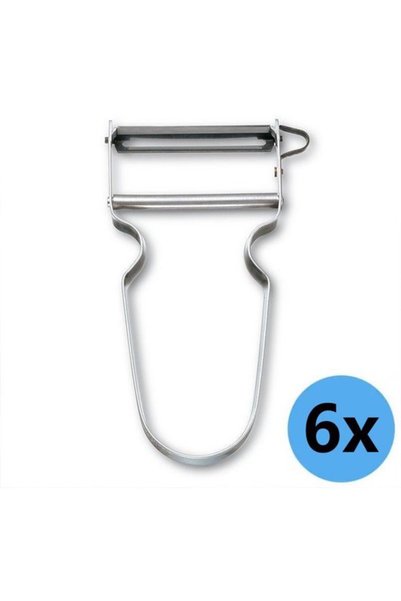 Morvena Picks Set de 6 curățătoare de legume - Curățător de cartofi - Lamă cu...