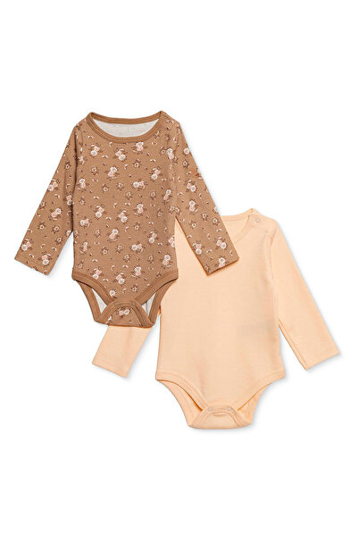 ebebek Hello Baby HelloBaby Kız Bebek 2li Uzun Kol Body Çıtçıtlı Yaka Uzun Kol