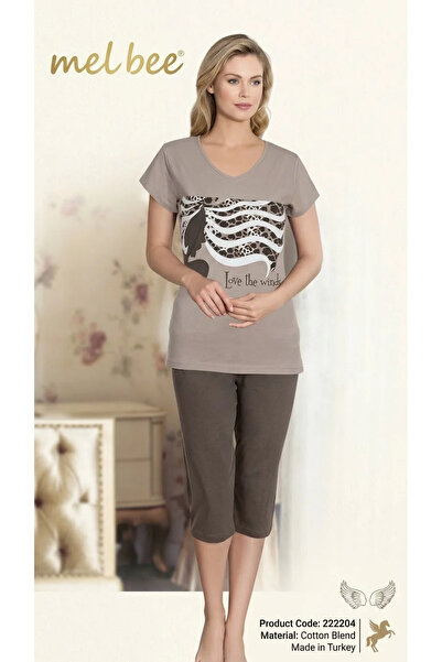 Mariposa Secret Şahinler V-Neck Capri Set 22204